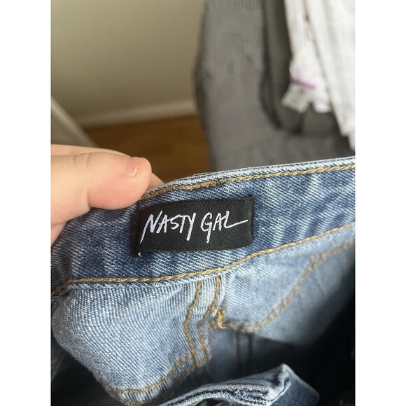 Nasty Gal High Rise Straight Leg Jeans UK Size 6 - Picture 8 of 10